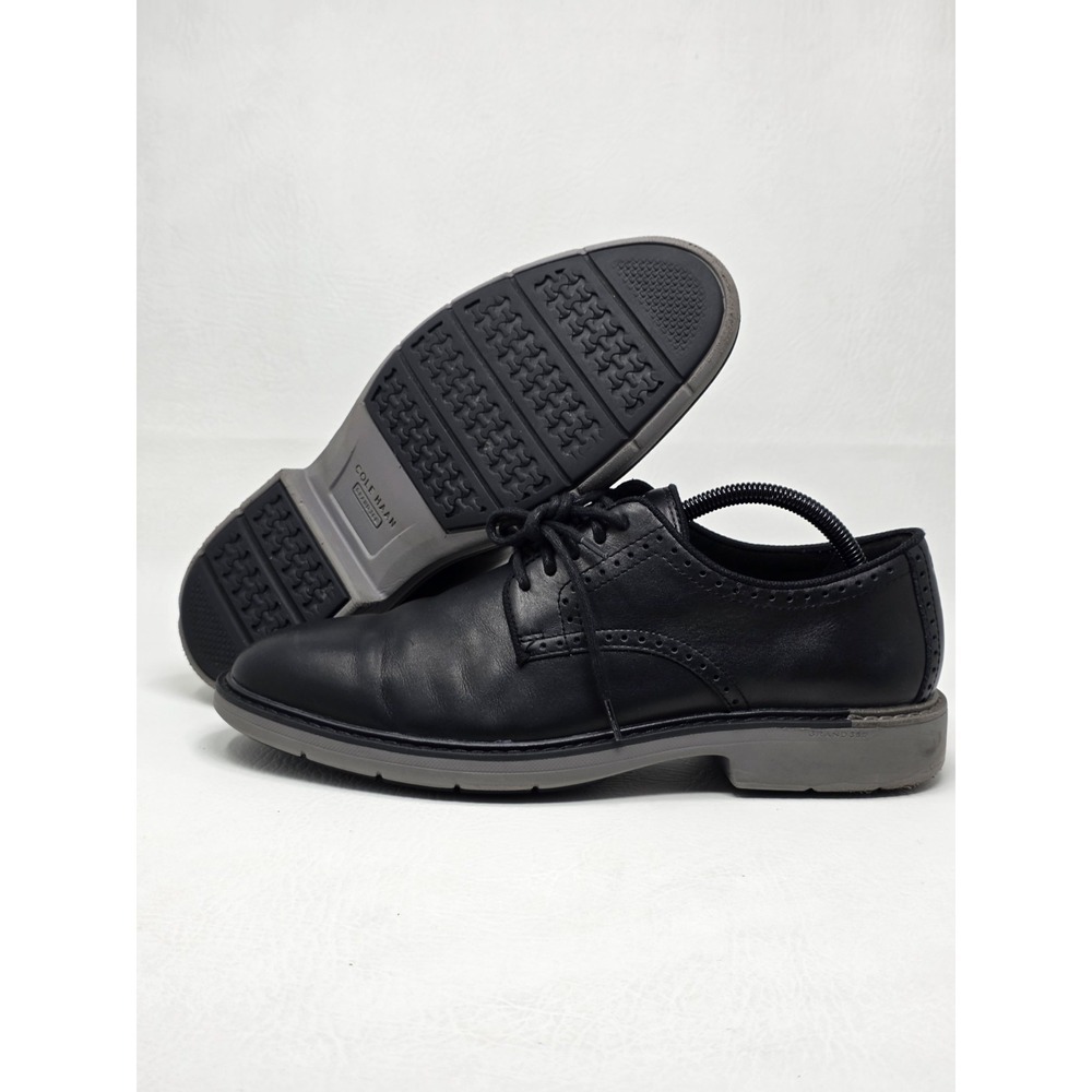Cole Haan Go To Plain Toe Oxfords Black Leather Mens Size 9M C34123 Pre-owned